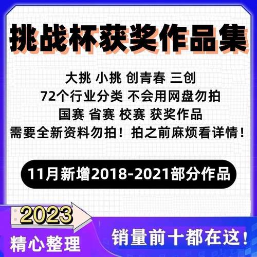 挑战杯获奖作品集 互联网创新创业大赛计划书新增18-21年部分作品