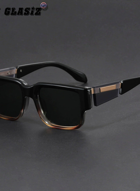 长方形窄框小众独特墨镜