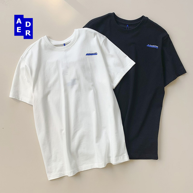 现货韩版ader 短袖t恤圆领潮牌简约半袖打底衫宽松百搭男女装情侣