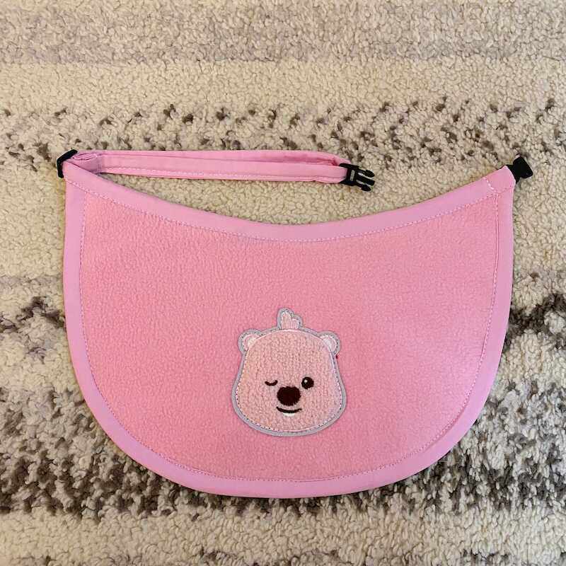 巧手于妈/可爱露比loopy宠物狗狗口水巾大型犬防水粉色围兜萨摩耶