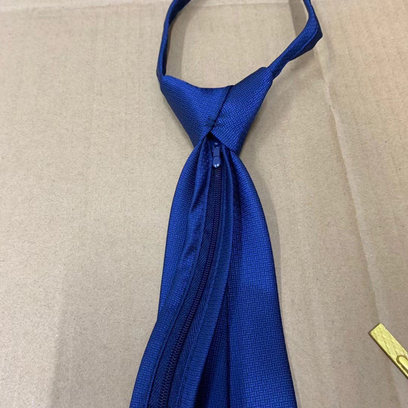 正品新式火焰色深蓝色领带领夹 常服消防蓝领带