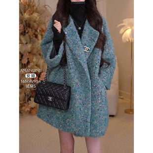 法式气质名媛加厚保暖毛呢外套2025冬季新款超仙洋气休闲百搭大衣