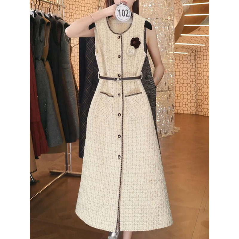 高档轻奢洋气贵夫人加厚背心裙2025冬季新款气质名媛显瘦遮肉裙子,女装/女士精品,连衣裙,淘宝优惠券,粉丝福利购,淘宝优惠卷