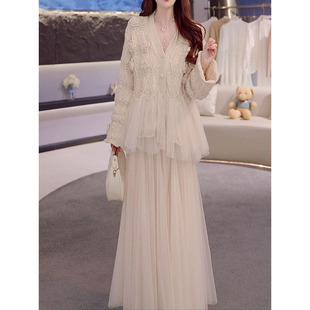 法式超仙减龄一整套装裙2025秋冬新品气质名媛百搭保暖毛衣半身裙