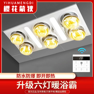樱花蒙狄集成吊顶浴霸灯暖卫生洗澡间取暖器浴室老款式照明一体