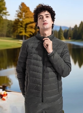 雪伦男士轻薄羽绒服短款商务休闲外套