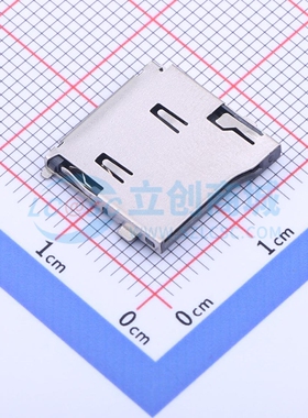 HYCW121-TF09-180B MicroSD TF 卡座 自弹式 外焊 双压片