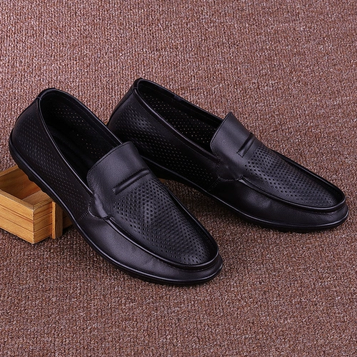 Летние туфли для кожаной обуви для отдыха, кожаная дышащая обувь, из натуральной кожи, воловья кожа