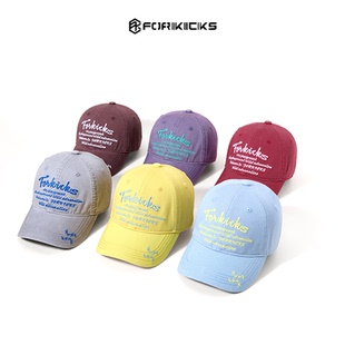 博主同款秋日户外多巴胺彩虹色系刺绣遮阳防晒字母鸭舌棒球帽子