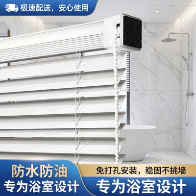 全遮光免打孔卫生间百叶卷帘