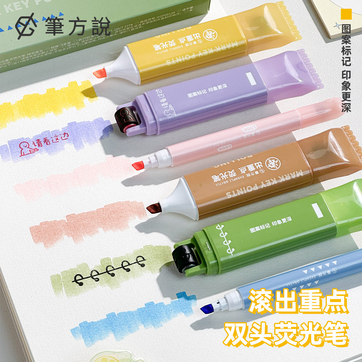 三年二班×笔方说滚出重点荧光笔