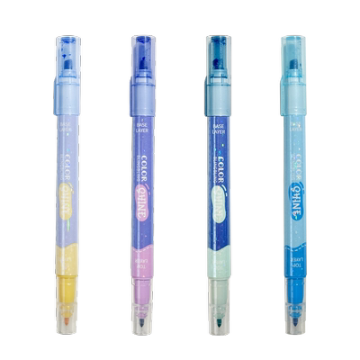 三年二班叠色闪光荧光笔划重点