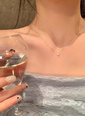 999纯银鼻屎钻项炼女款轻奢小众高级感不掉色配饰秋冬锁骨炼礼物