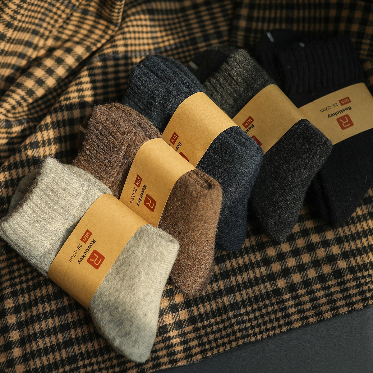 足下工作室羊毛袜子男保暖