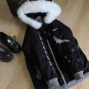 棉服版 月蚀征伐重工刺绣铆钉亚文化连帽外套夹克棉服莓派派原创