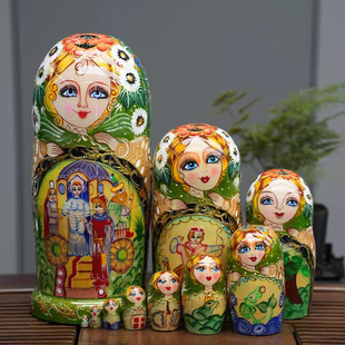 俄罗斯套娃大10层精品哈尔滨满洲里旅游纪念品节日礼物摆件玩具