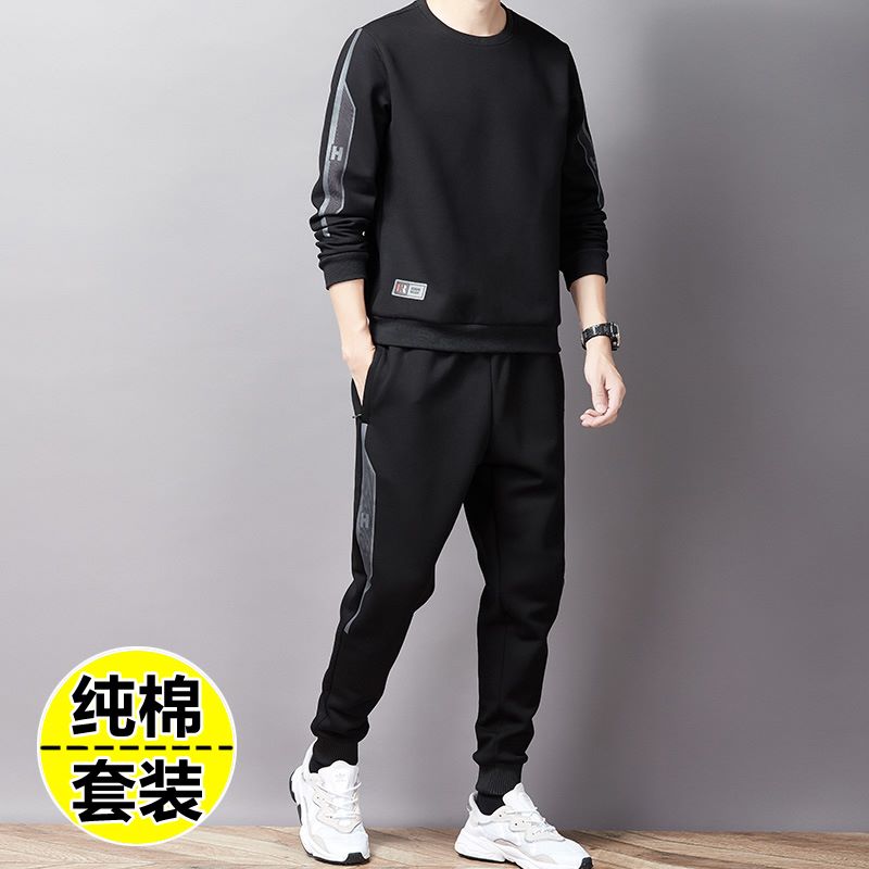 李宁适配运动服套装男装春秋2023新款春季休闲搭配痞帅气卫衣卫裤