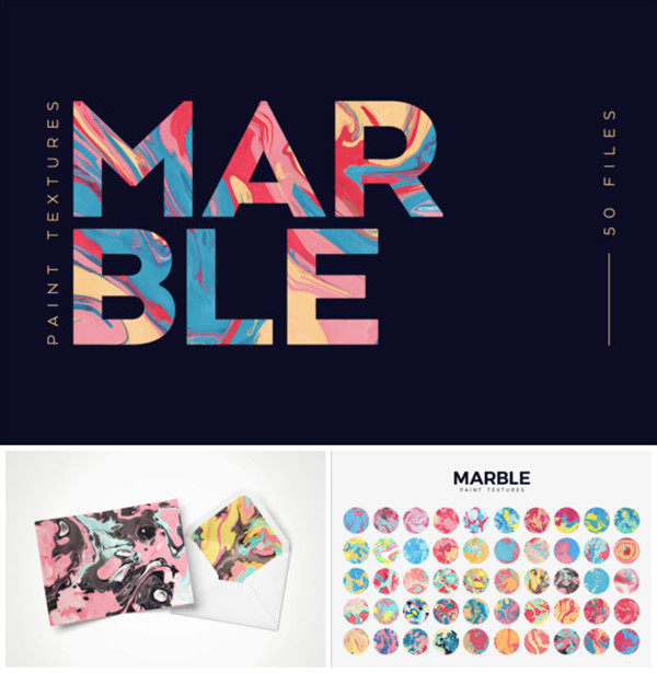P0807高清PS设计素材 50种大理石纹理油漆风格抽象背景图JPG格式