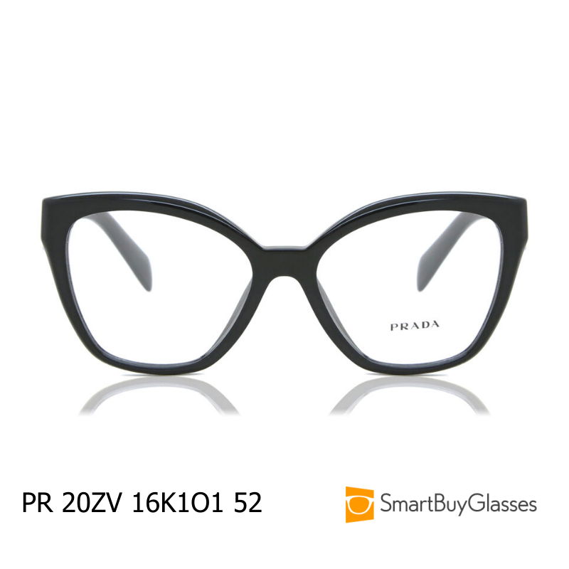 Prada普拉达黑色板材猫眼眼镜架