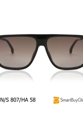 Carrera/卡雷拉时尚方框太阳镜男士黑色遮阳墨镜防晒眼镜 172/N/S