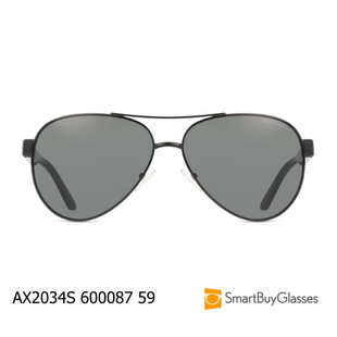 Armani Exchange飞行员太阳镜男士金属偏光墨镜防晒驾驶眼镜