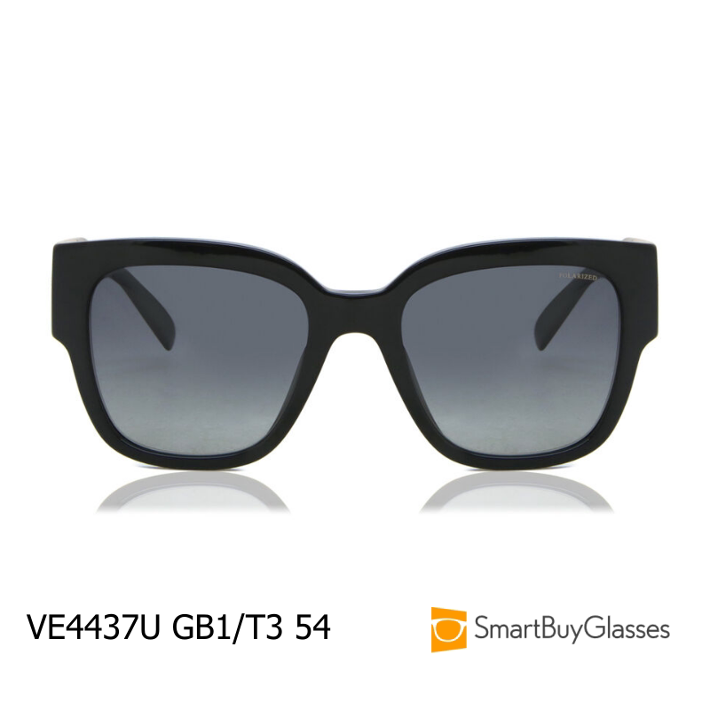 VE4437U方框偏光复古黑色墨镜