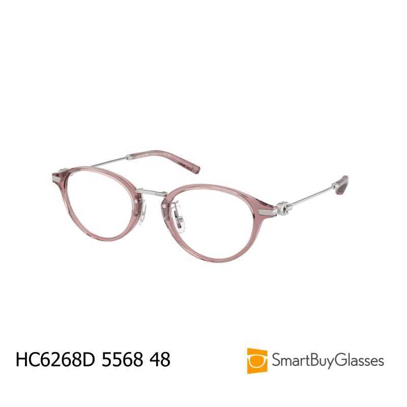 coach眼镜蔻驰复古圆框男女板材光学有鼻托镜架 HC6268D