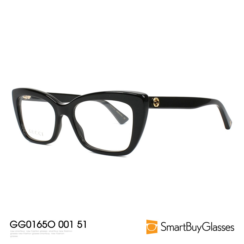 Gucci古驰眼镜框正品女经典简约大框显脸小猫眼女框架镜 GG 0165O