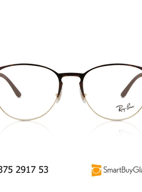 Ray-Ban/雷朋 光学眼镜椭圆形眼镜架男女玳瑁金属近视镜框 RX6375