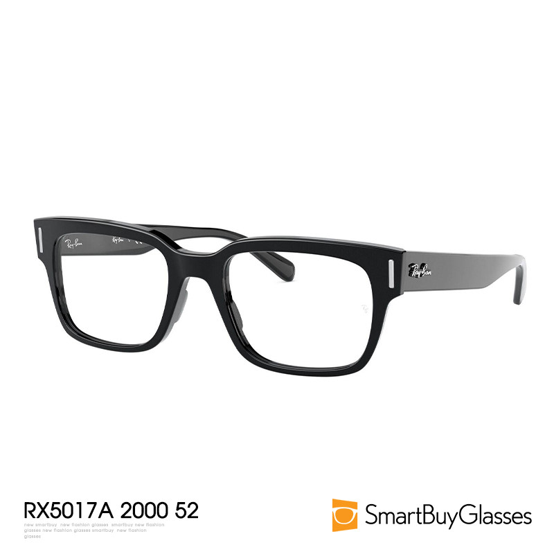 Rayban雷朋框架眼镜正品女士舒适板材复古亮黑色框架镜RX5017A