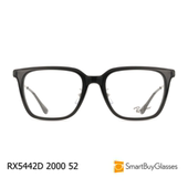 雷朋眼镜rayban方形板材眼镜架男女简约光学镜框黑色RX5442D