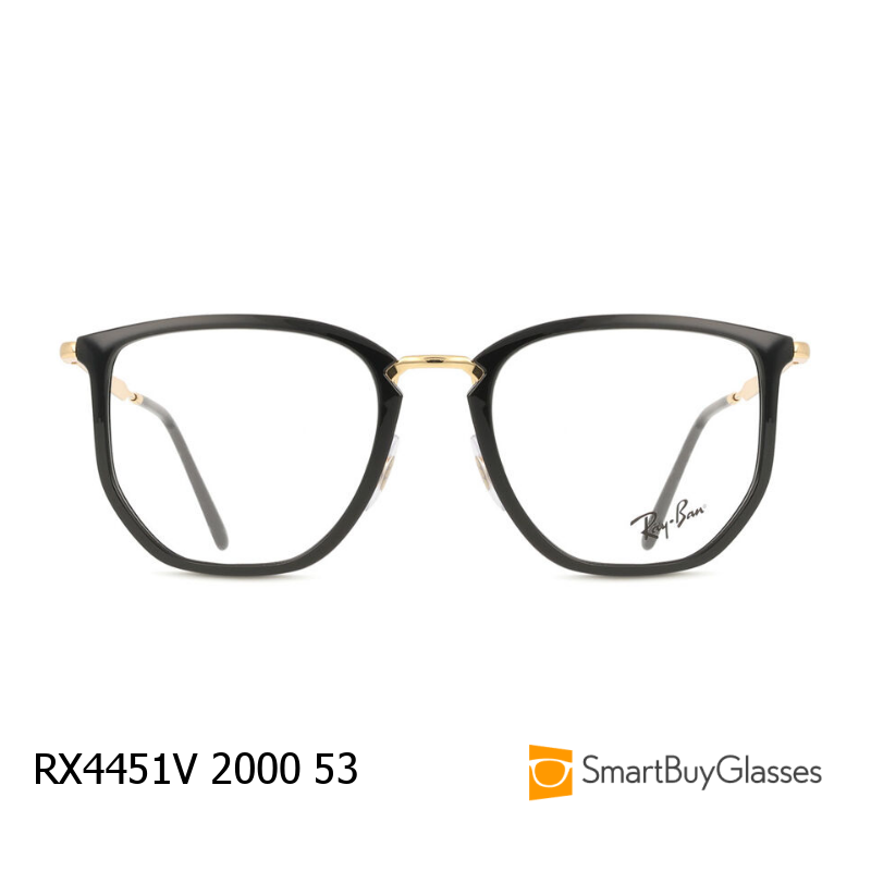 rayban眼镜雷朋玳瑁圆框眼镜架男女金属框架镜 RX4451V