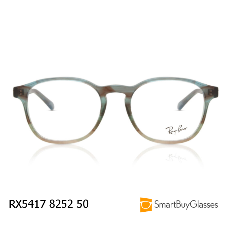 Rayban眼镜雷朋镜架蓝色玳瑁圆框框架镜 RX5417