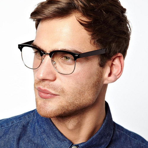 RayBan复古日系优雅黑半框镜框