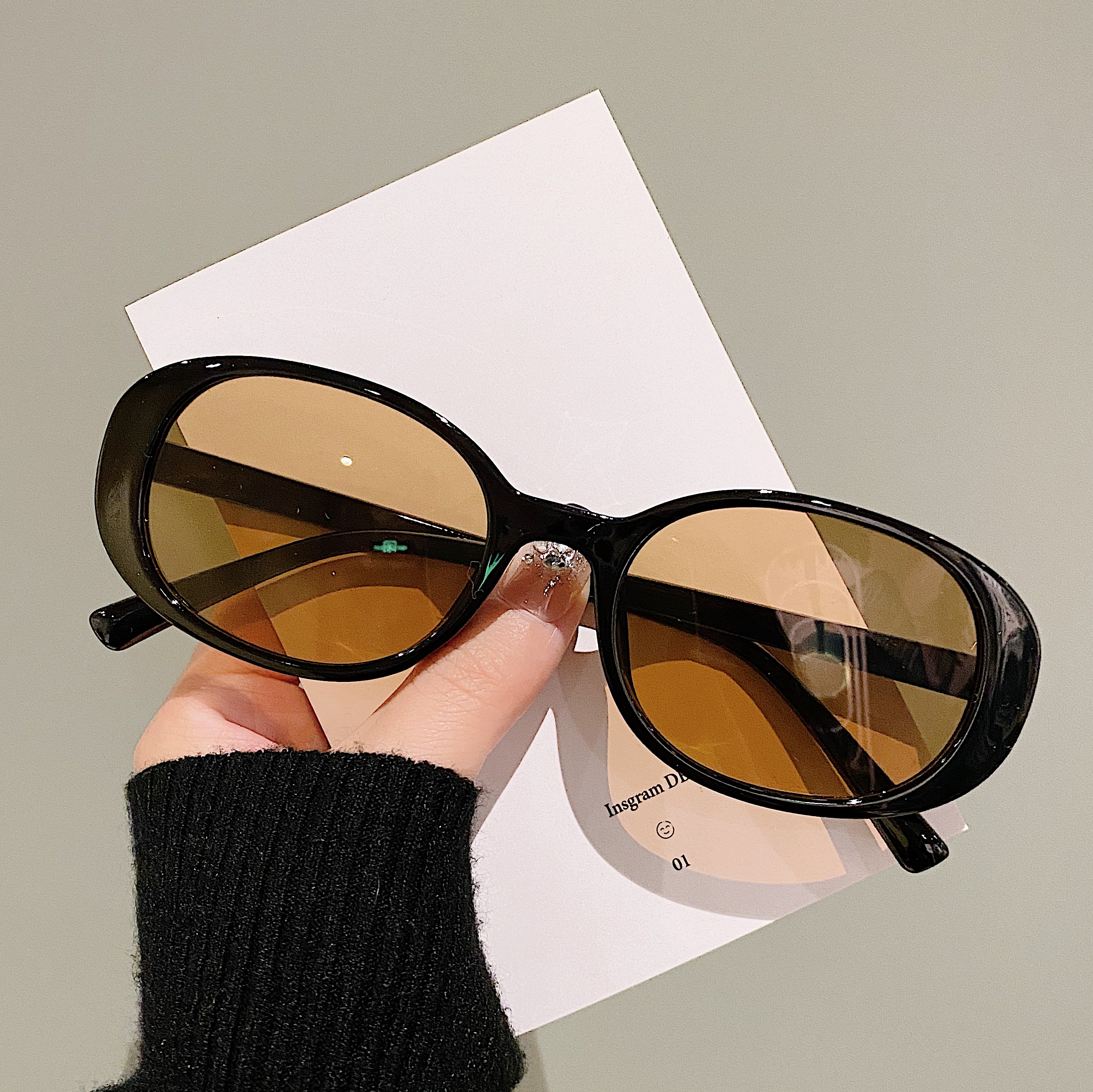 韩系红色墨镜2025新款太阳镜女款拽姐防紫外线大框显脸小防晒眼镜