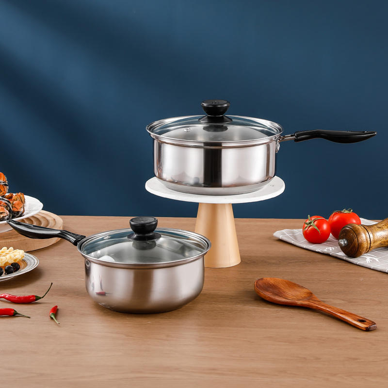 不锈钢复底加深奶锅汤锅