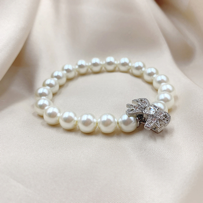 蝴蝶珍珠镶钻复古手链气质百搭