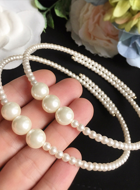 法式复古全珍珠choker项圈短款锁骨链颈链高级感小众百搭个性项链