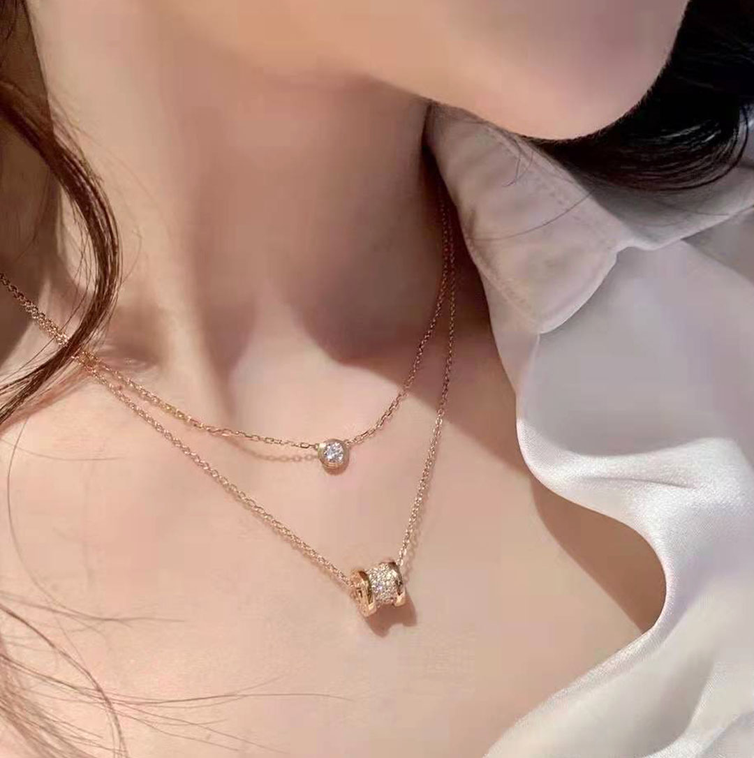 小蛮腰玫瑰金项链女个性小众设计
