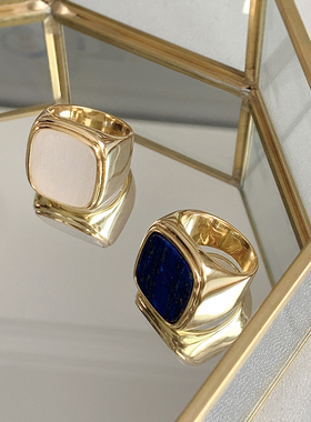 奥米迪奥方形几何戒指2024年新款