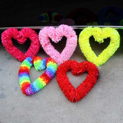 爱心花环动会开幕式幼儿园体操舞蹈合唱婚庆典礼活动花环定做包邮