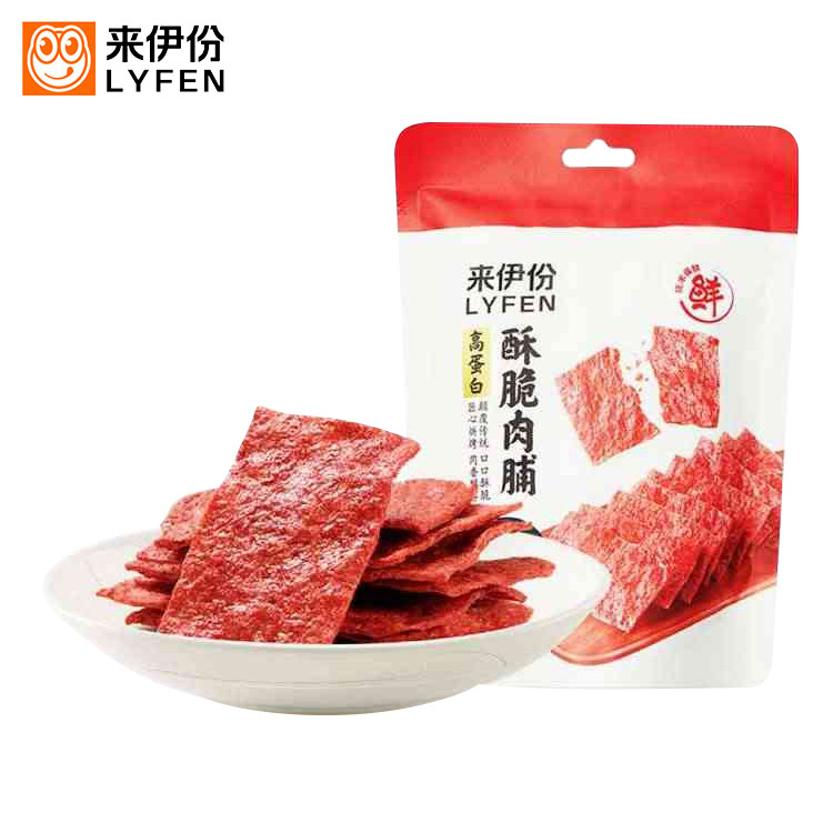 来伊份高蛋白酥脆肉片靖江特产