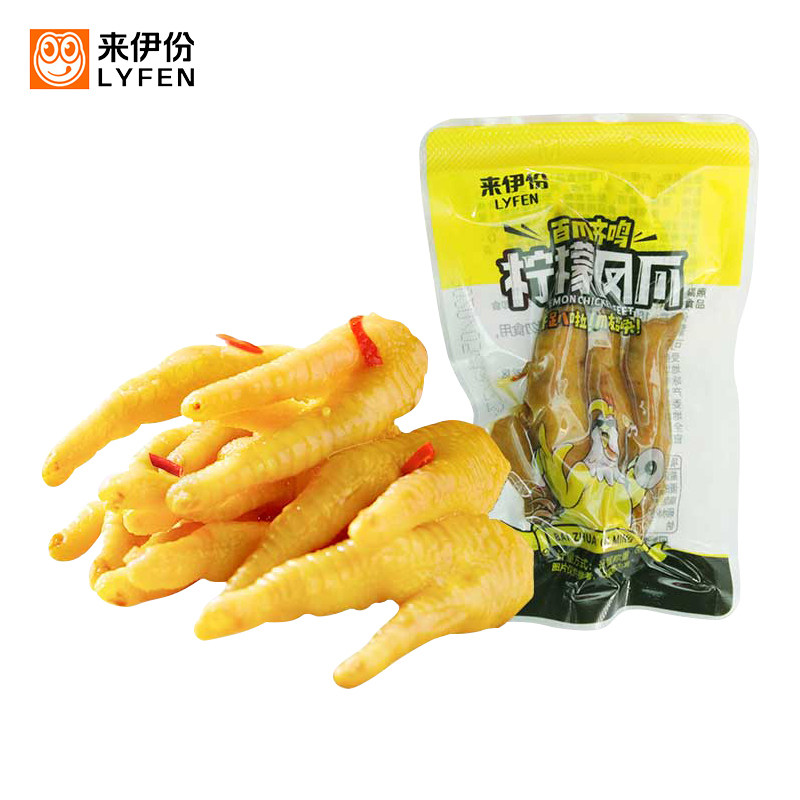 来伊份柠檬凤爪酸辣散装即食熟食