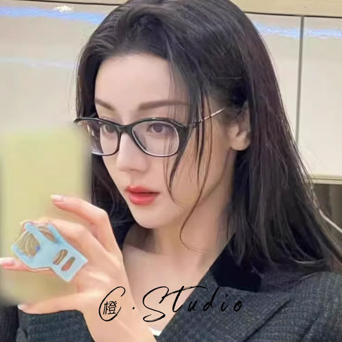 迪丽热巴周也同款素颜眼镜框架老钱风猫眼眼镜女防蓝光可配近视镜
