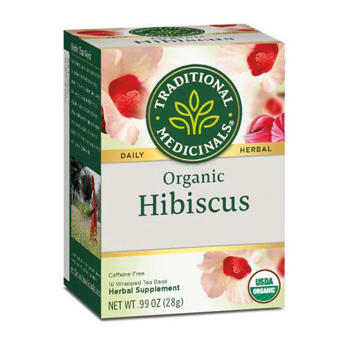 美国原装Traditional Medicinals Hibiscus芙蓉花茶16包09/26