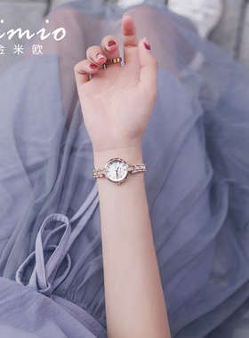 诺尔贝诗手表女轻奢小众简约气质小巧精致女士女款高级感钢带表