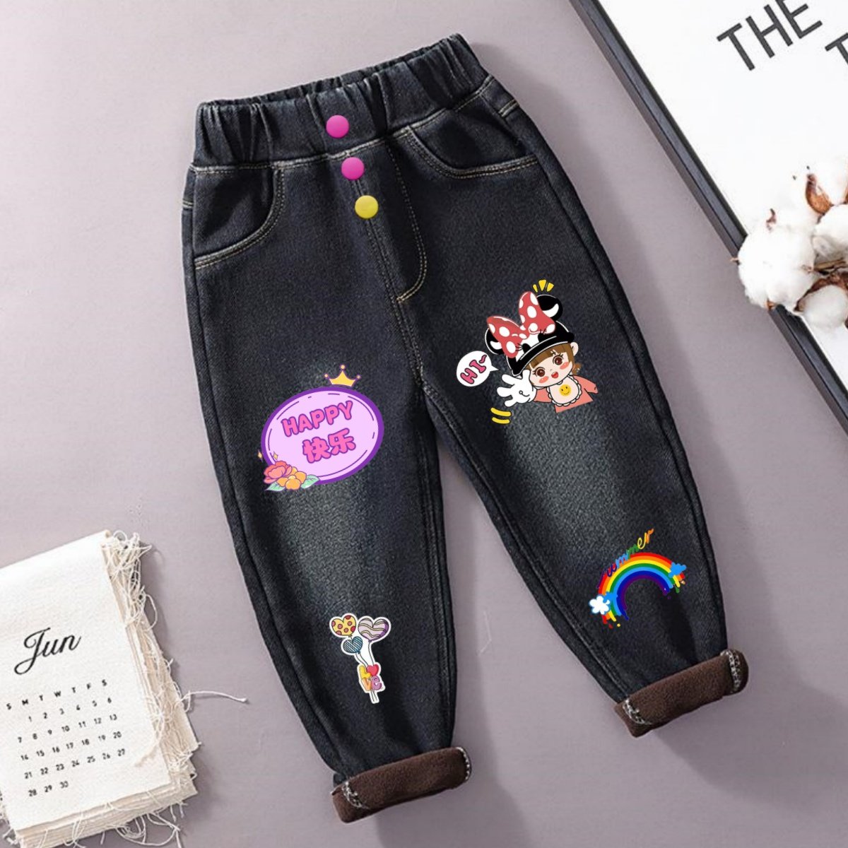 女童牛仔裤加绒裤子一体绒冬季童装新款秋冬宝宝儿童百搭加棉长裤,童装/婴儿装/亲子装,裤子,淘宝优惠券,粉丝福利购,淘宝优惠卷