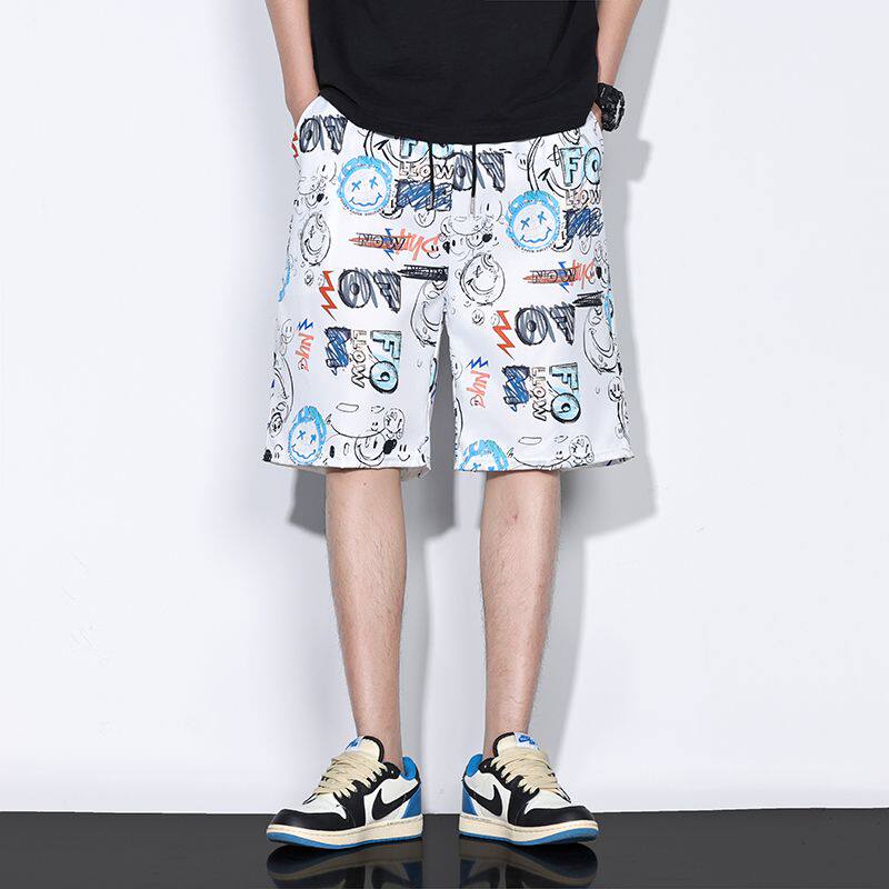 冰丝短裤男外穿夏季速干运动马裤宽松大裤衩青少年五分休闲中裤子