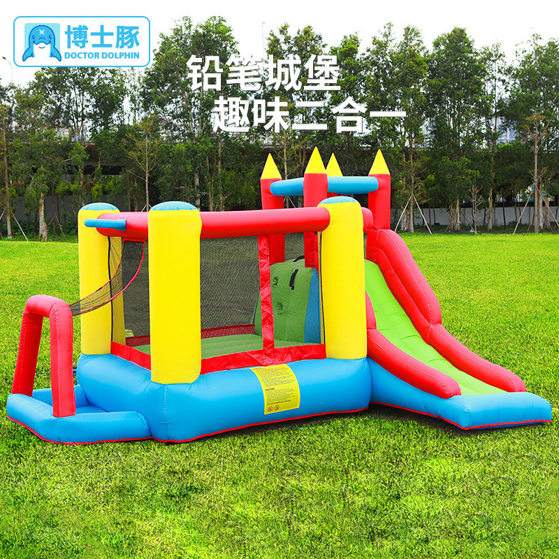 博士豚室内儿童充气城堡蹦蹦床大型游乐场户外玩具孩子篮球滑滑梯|msdalam kategori Toy/bayi/teka-teki/blok bangunan/model, Pleasure/Equipment pengajaran/kemudahan yang besar, trampolin - dari Buy2taobao.com untuk memberikan perkhidmatan ejen Taobao profesional membeli