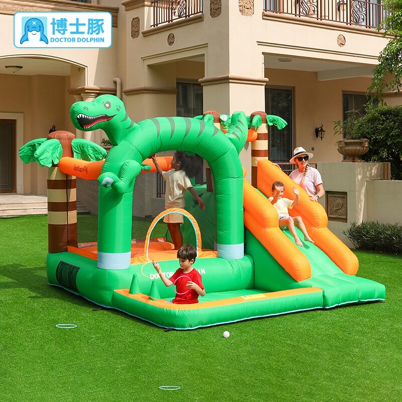 博士豚恐龙充气城堡室内小型儿童蹦蹦床家用滑梯跳床充气堡玩具